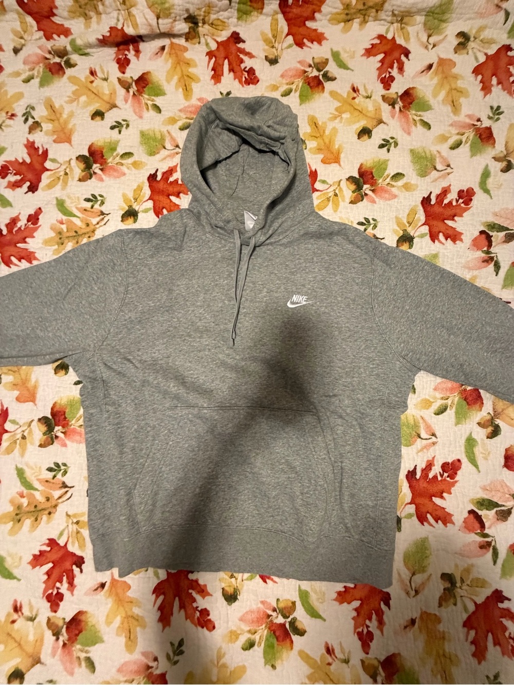 Nike Gray Crewneck Hoodie with Small Chest Logo